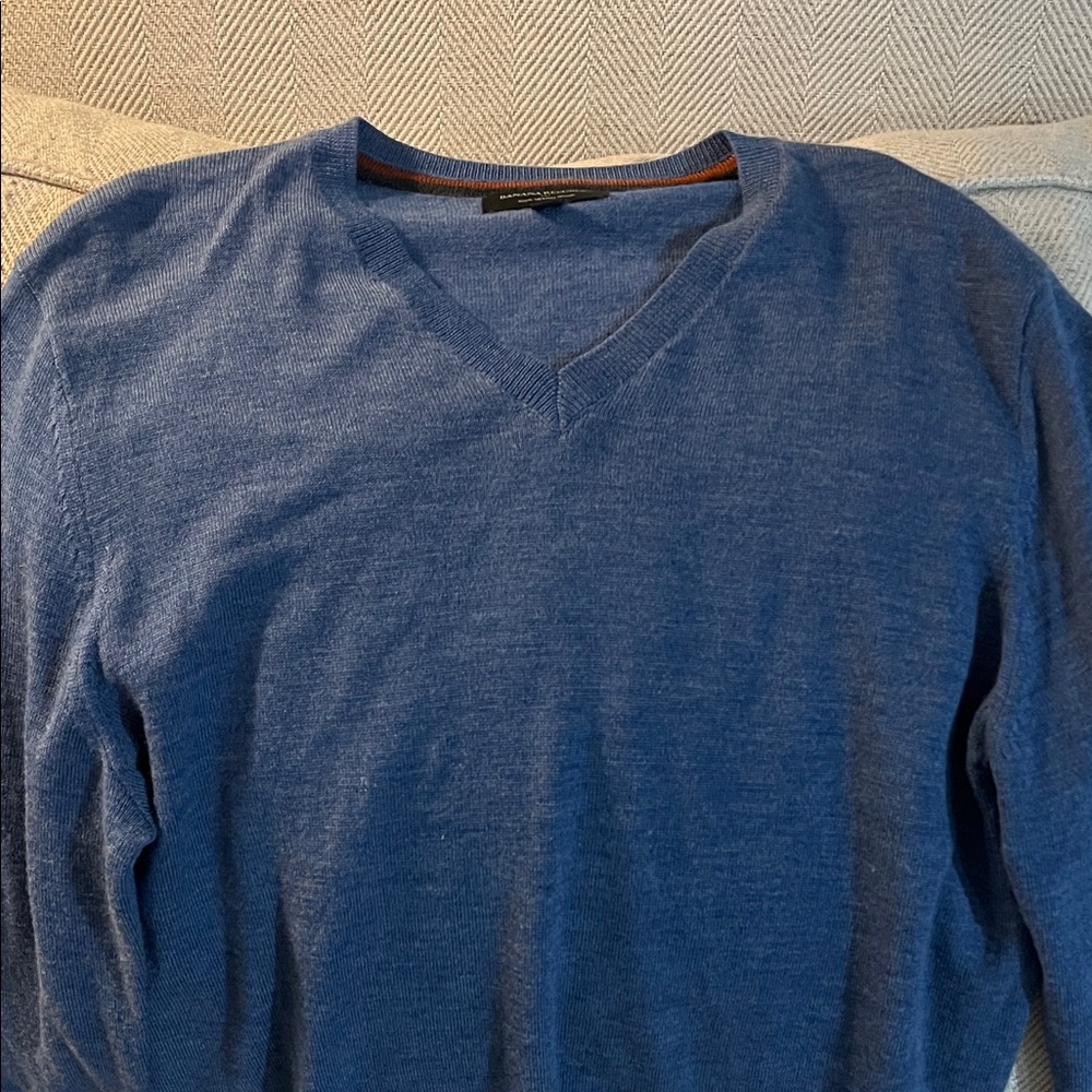 Banana Republic Blue V-Neck Cardigan